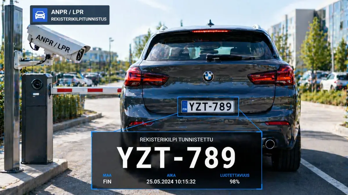 ANPR-rekisterikilpitunnistus portilla – SecurityFi